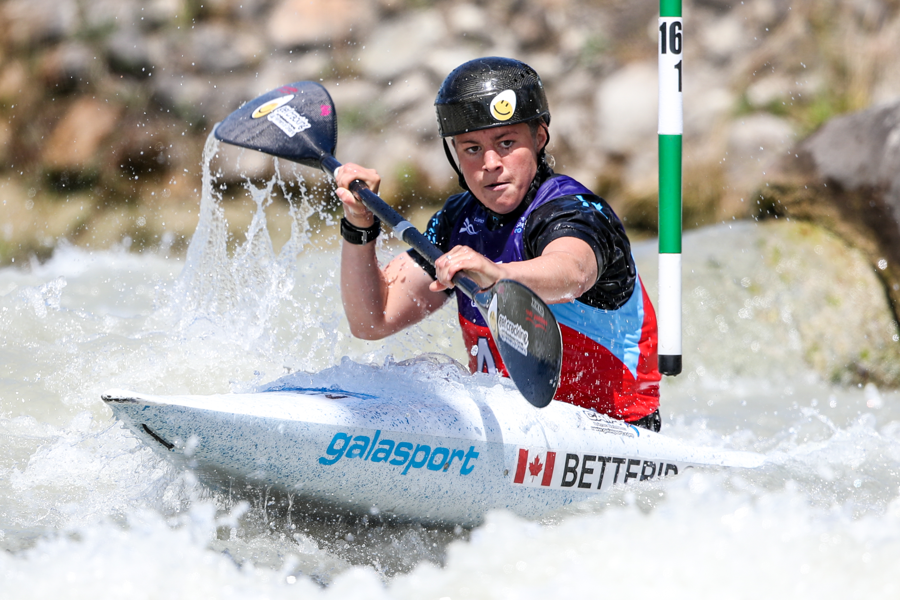 Slalom Paddlers Competing at the Olympic Venue Canoe ...